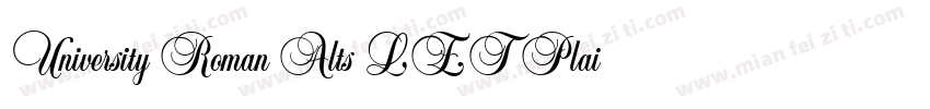 University Roman Alts LET Plain1.0字体转换